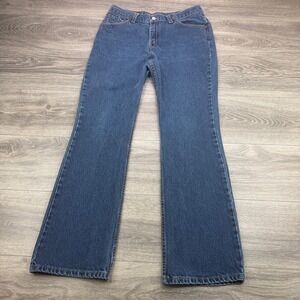 Vintage Levis 517 Bootcut Slim Fit Jeans Women 31x31 Blue Flare USA Made Y2K 90s